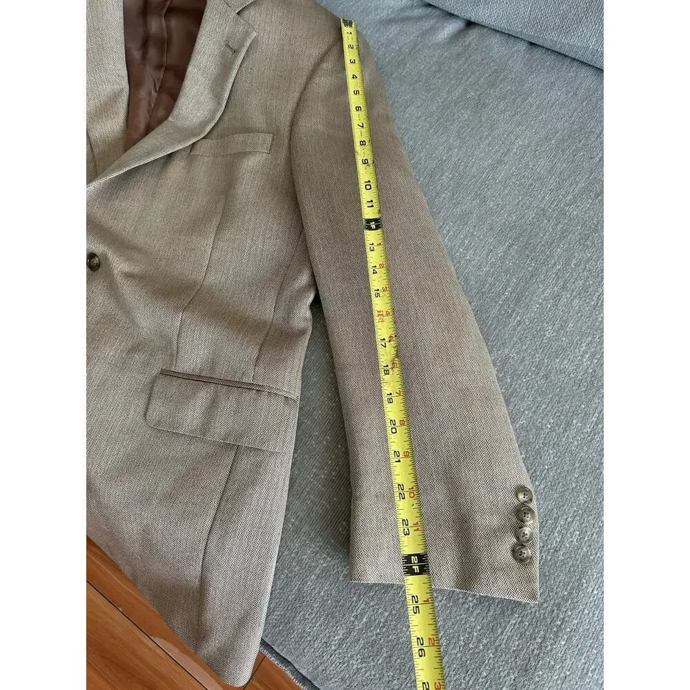 Jos. A. Bank Silk Camel Hair Blazer 42 L Sport Coat Preppy Luxury Old Money
